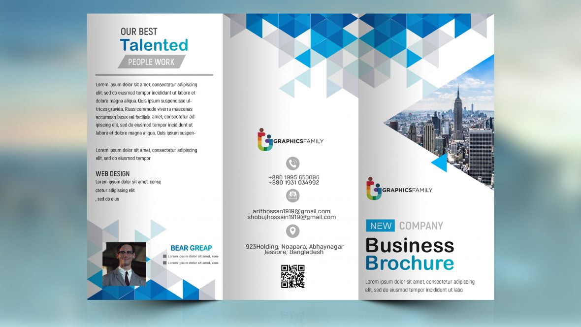 فایل بروشور تجاری شرکتی - طراحی سه لت - Corporate Business Brochure -Tri Fold Design