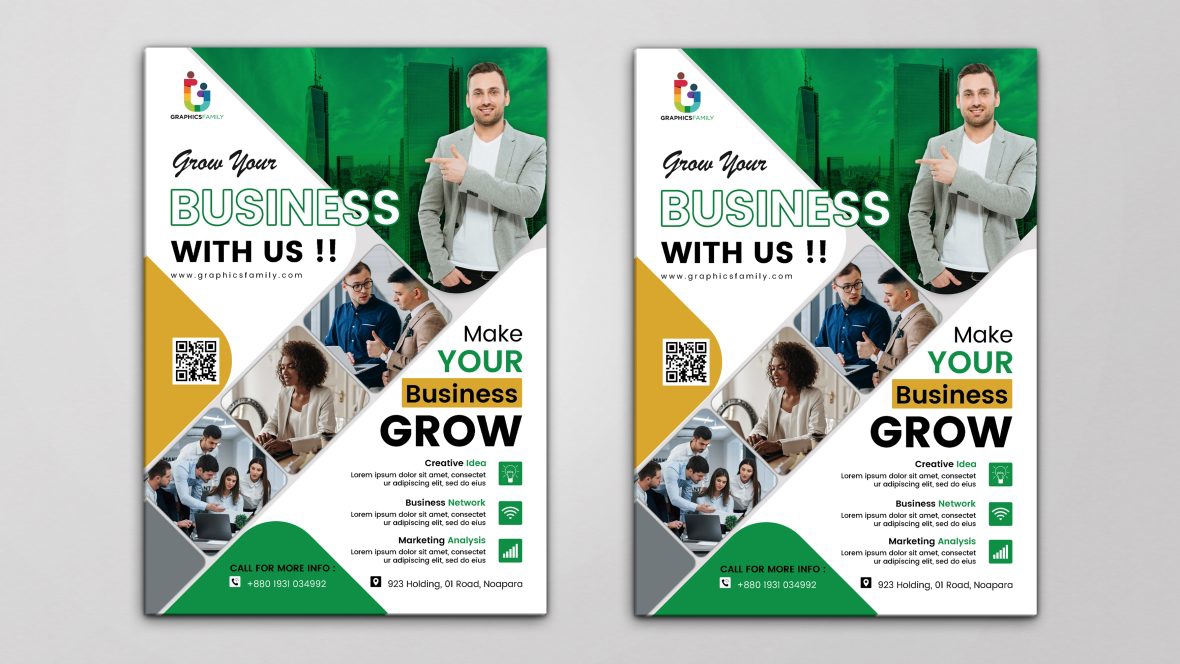 فایل الگوی بروشور کسب و کار شرکتی - Corporate Business Flyer Template