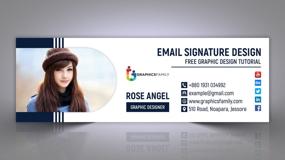 فایل طراحی امضای ایمیل حرفه‌ای، خلاقانه و مدرن شرکتی - Corporate Professional Creative and Modern Email Signature Design