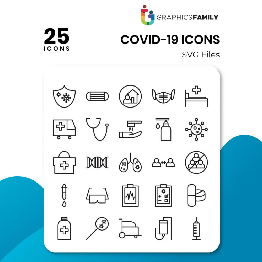 فایل آیکون‌های کووید-۱۹ - Covid-19 Icons