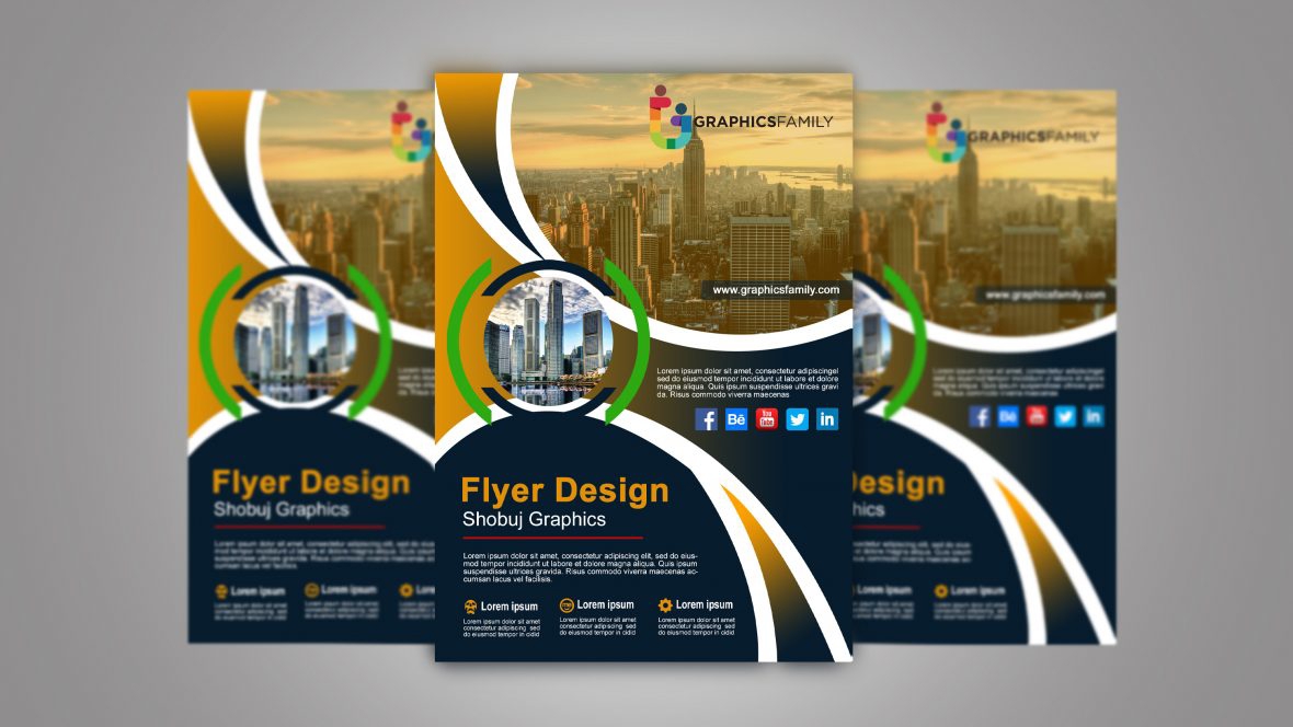 فایل قالب طراحی بروشور شرکتی خلاقانه psd - Creative Corporate Flyer Design Template psd