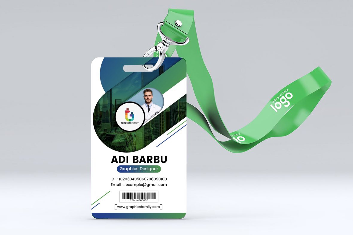 فایل طراحی کارت شناسایی خلاقانه با پس زمینه سفید - Creative Id Card Design with White Background
