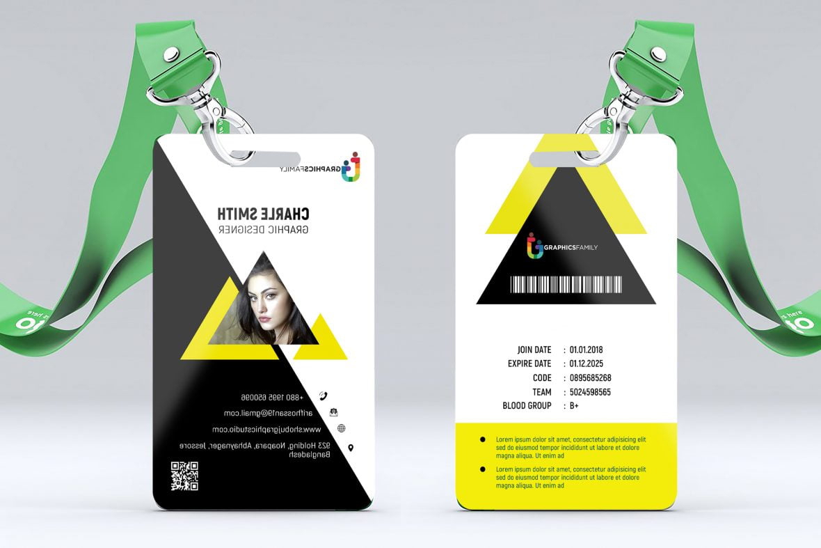 فایل الگوی کارت شناسایی خلاقانه برای استفاده شرکتی - Creative Id-Card For Corporate use Template