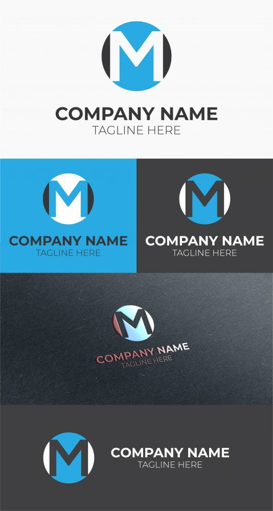 فایل دانلود لوگو (آرم) خلاقانه با حرف M - Creative Initial M Letter logo download