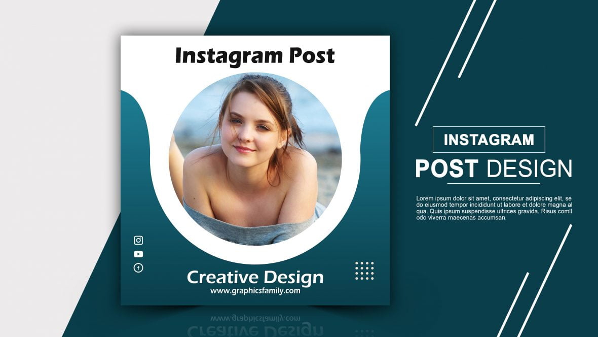 فایل طراحی خلاقانه پست اینستاگرام با فرمت PSD - Creative Instagram Post Design Psd