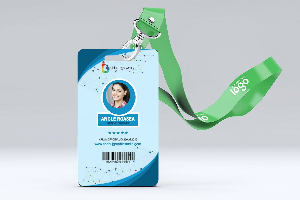 فایل کارت شناسایی اداری خلاقانه با طراحی تخت (فلت) - Creative Office Id-Card Psd with Flat Design