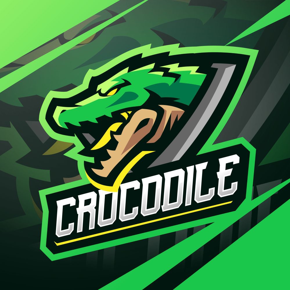فایل الگوی لوگوی بازی Crocodile - Crocodile Gaming Logo Template