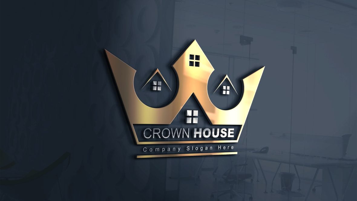 فایل الگوی طراحی لوگو املاک و مستغلات Crown & House - Crown & House – Real Estate Logo Design Template