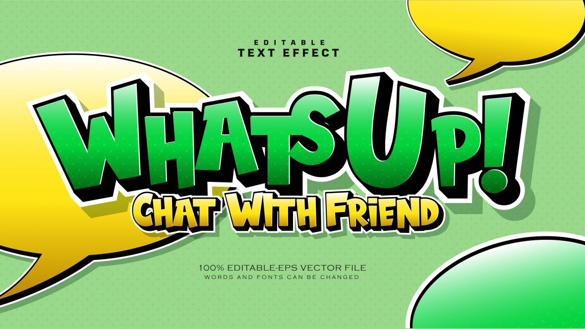 فایل افکت متن سبز کمیک بامزه - Cute Comic Green Text Effect