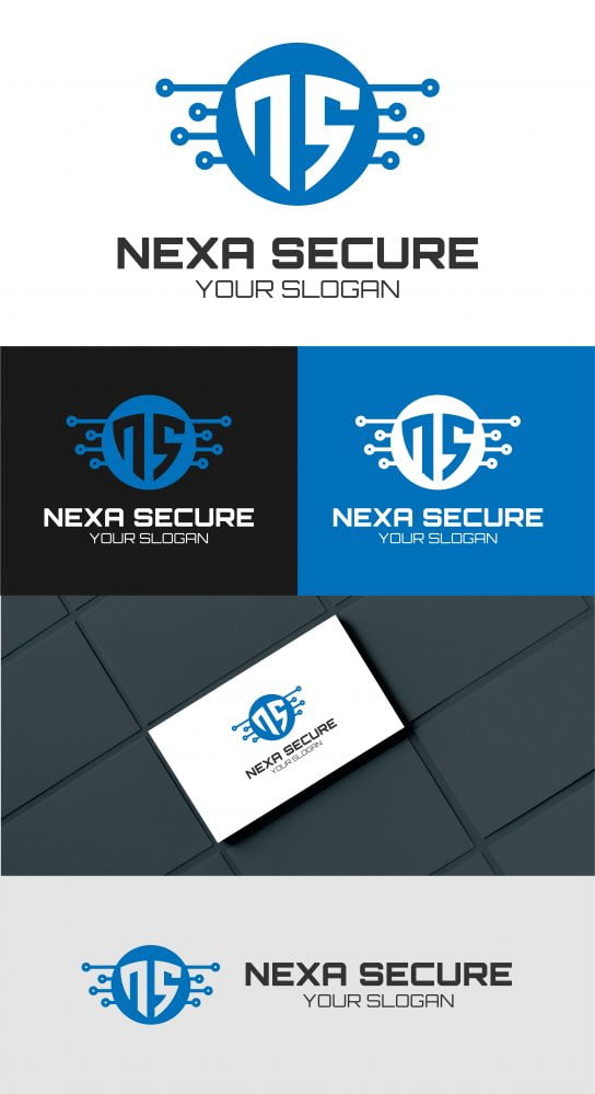 فایل طراحی لوگو امنیت سایبری - Cyber Security Logo Design
