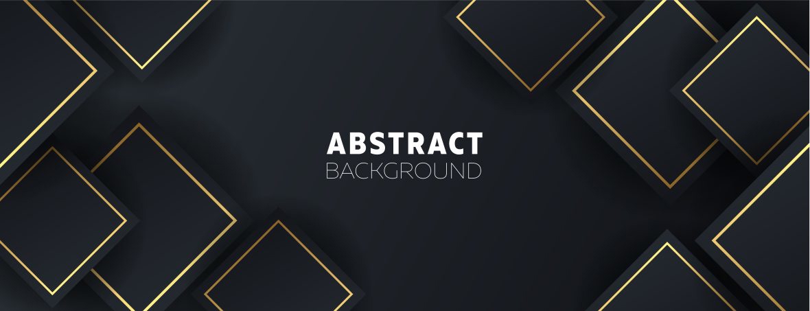 فایل قالب پس‌زمینه تیره با مربع‌های طلایی - Dark Background Template with Golden Squares