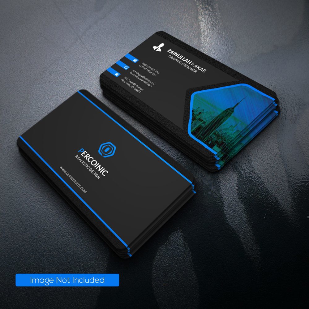 فایل الگوی کارت ویزیت خلاق تیره - Dark Creative Business Card Template