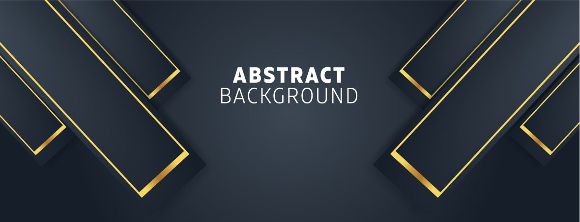 فایل زمینه خاکستری تیره با مستطیل‌های خطوط طلایی - Dark Gray Background with Golden Lines Rectangles