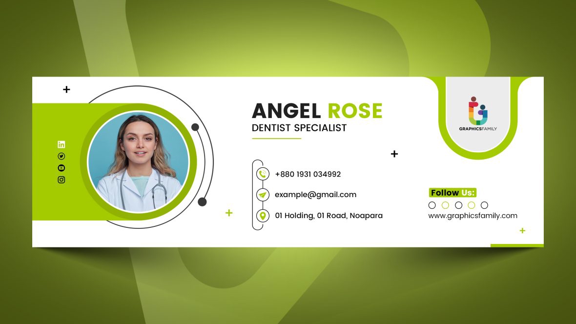 فایل طراحی امضای ایمیل دندانپزشک - Dentist Email Signature Design
