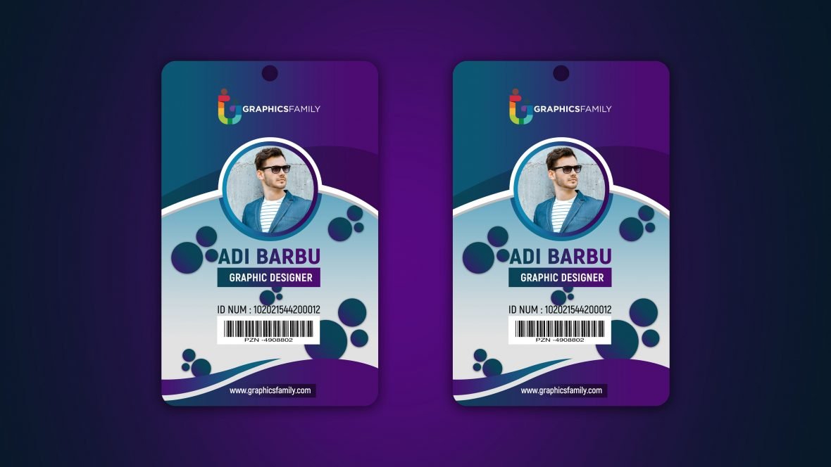 فایل طرح لایه باز کارت شناسایی اداری طراح PSD - Designer Office Id Card Template Illustration PSD