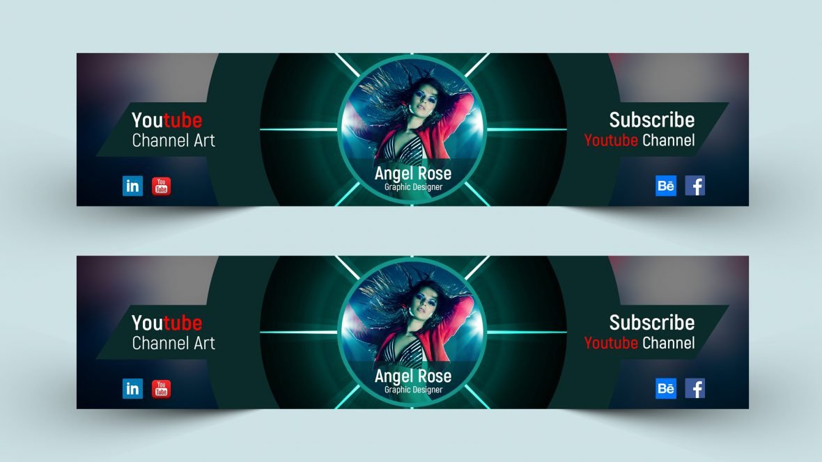 فایل وکتور جلد YouTube Videoblogger طراح - Designer Videoblogger YouTube Cover Vector