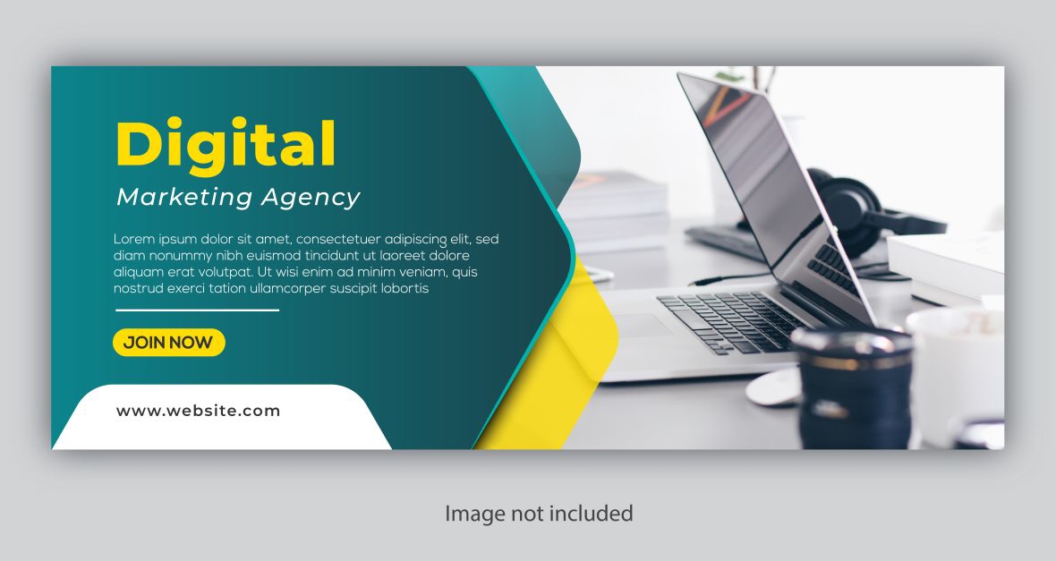 فایل الگوی بنر تبلیغاتی آژانس بازاریابی دیجیتال - Digital Marketing Agency Promotional Banner Template