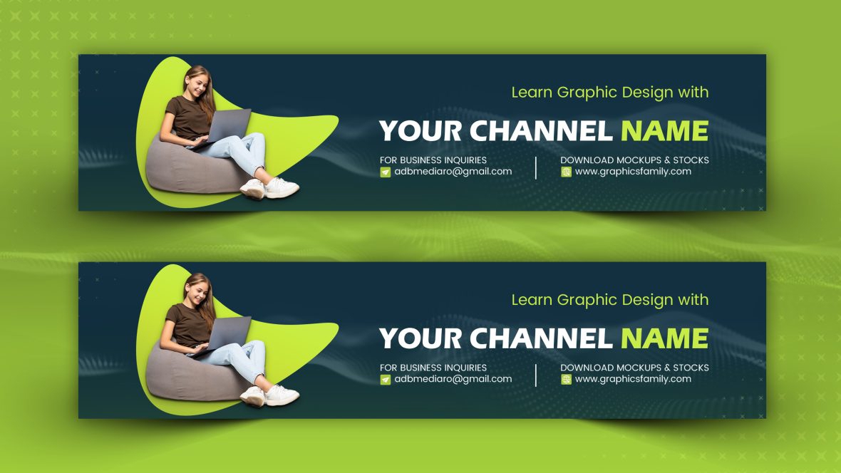 فایل طراحی هنری کانال یوتیوب بازاریابی دیجیتال - Digital Marketing YouTube Channel art Design