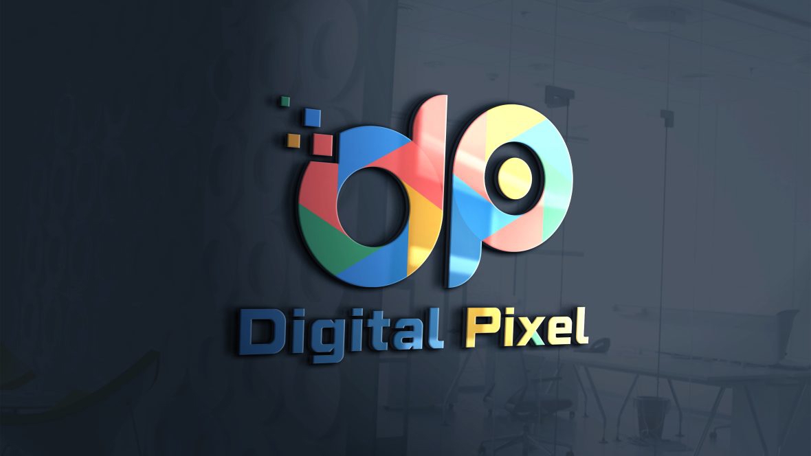 فایل الگوی طراحی لوگو حروف DP پیکسل دیجیتال - Digital Pixel DP Letters Logo Design Template