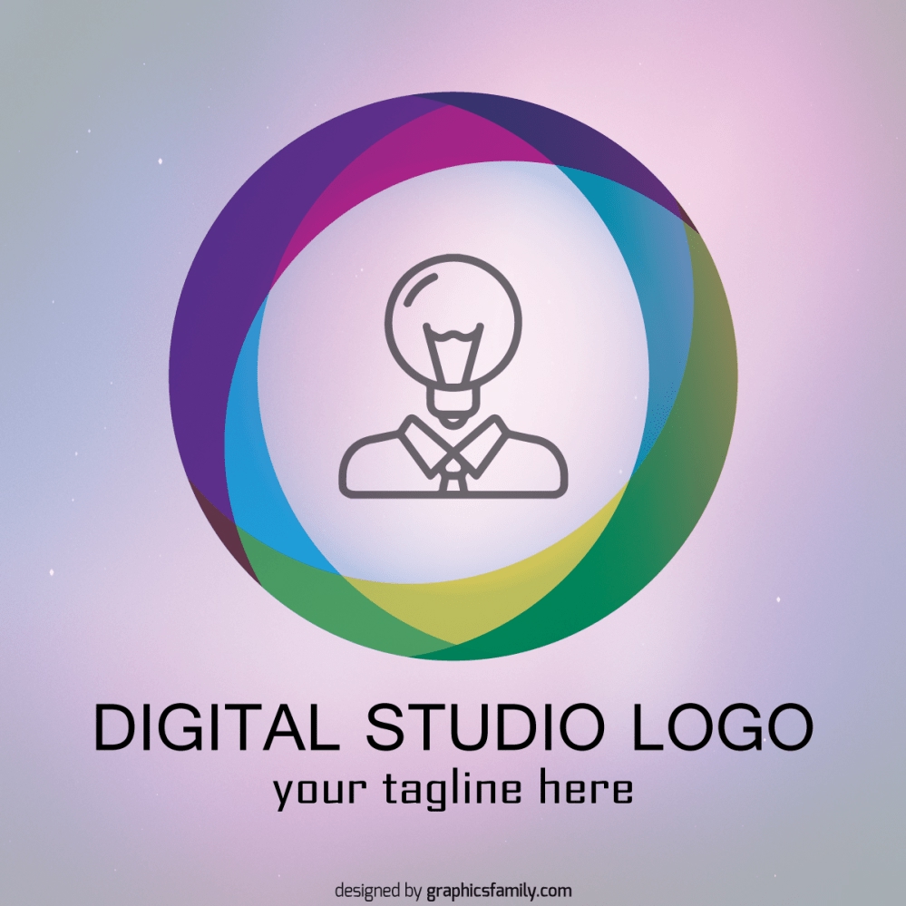 فایل قالب لوگوی استودیوی دیجیتال - Digital Studio Logo Template