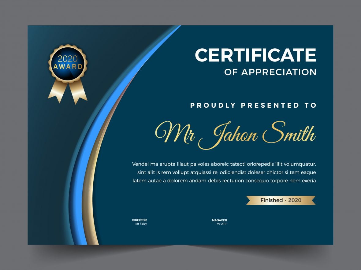 فایل الگوی وکتور دیپلم - Diploma Vector Template