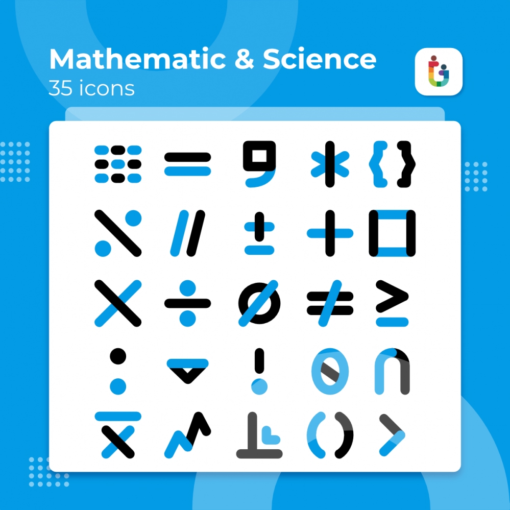 فایل دانلود پک آیکون‌های ریاضی و علوم - Download Math and Science Icon Pack