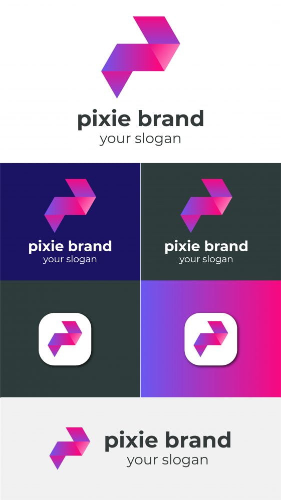 فایل دانلود لوگو (آرم) برندینگ با حرف P - Download P Letter Branding logo