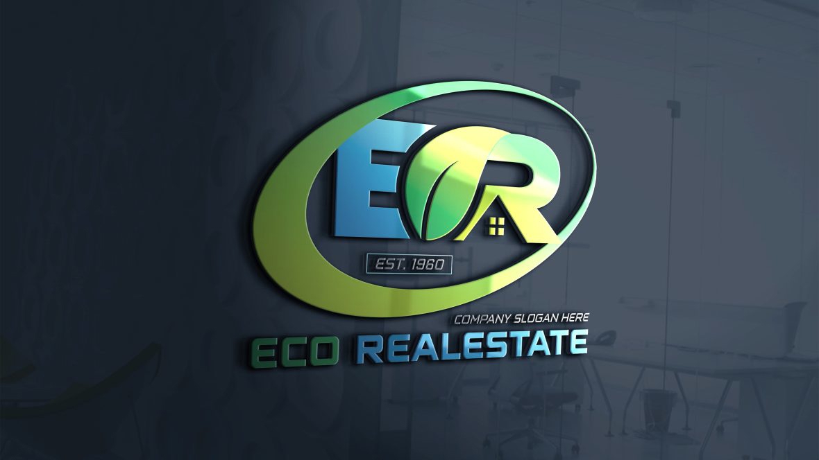 فایل طراحی لوگو املاک اکو - Eco Real Estate Logo Design
