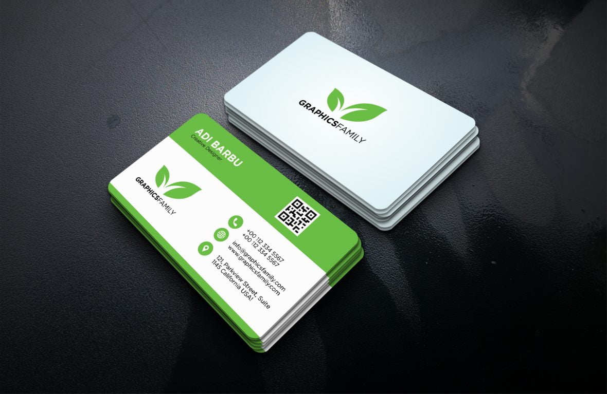 فایل طراحی کارت ویزیت سازگار با محیط زیست - Eco-Friendly Business Card Design