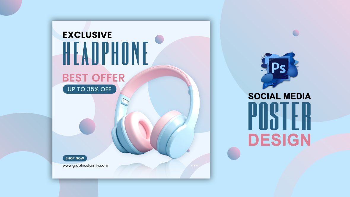 فایل طراحی قالب پوستر رسانه اجتماعی تجارت الکترونیک - E-commerce Social Media Poster Template Design
