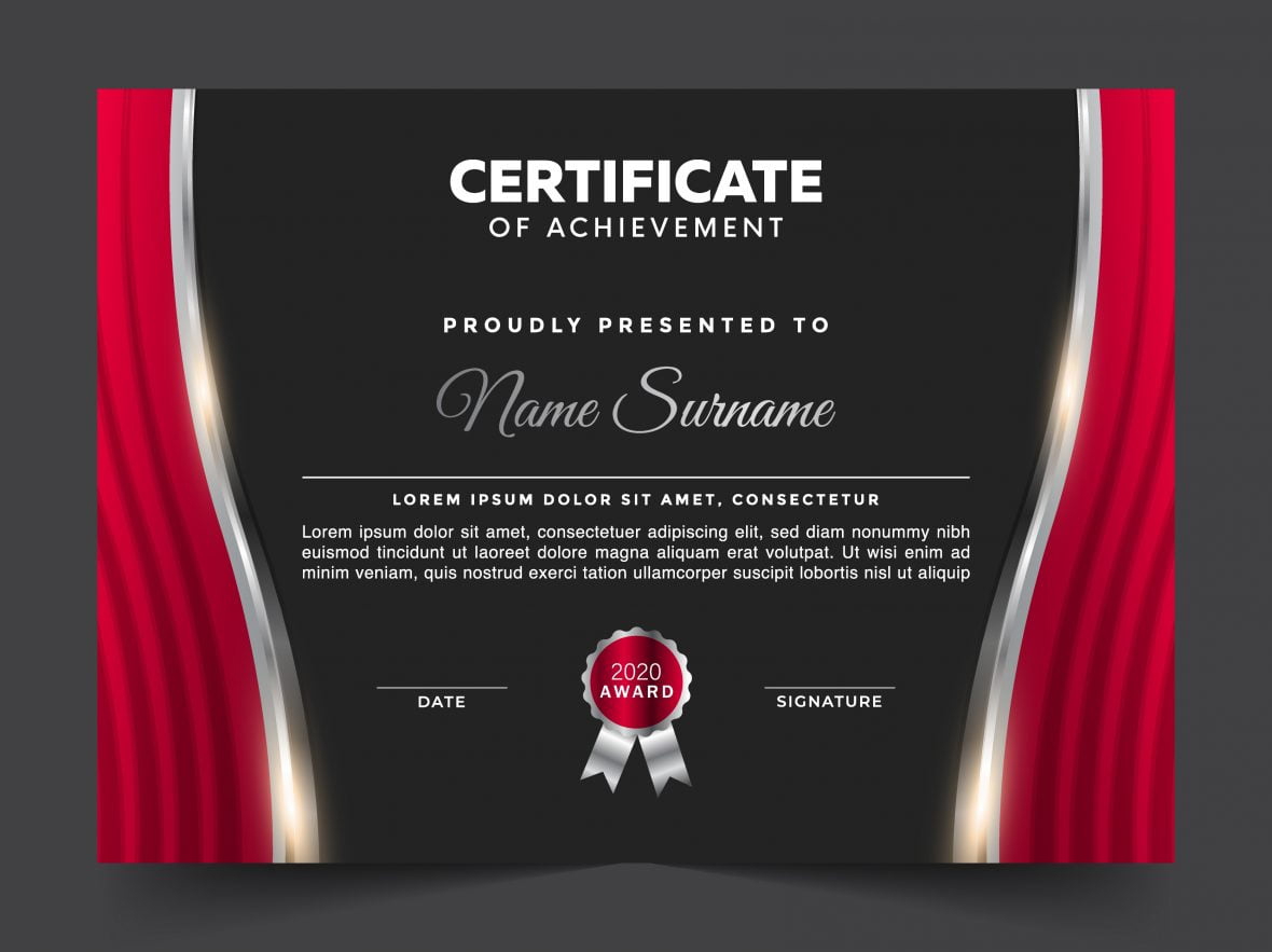 فایل الگوی گواهی قابل ویرایش - Editable Certificate Template