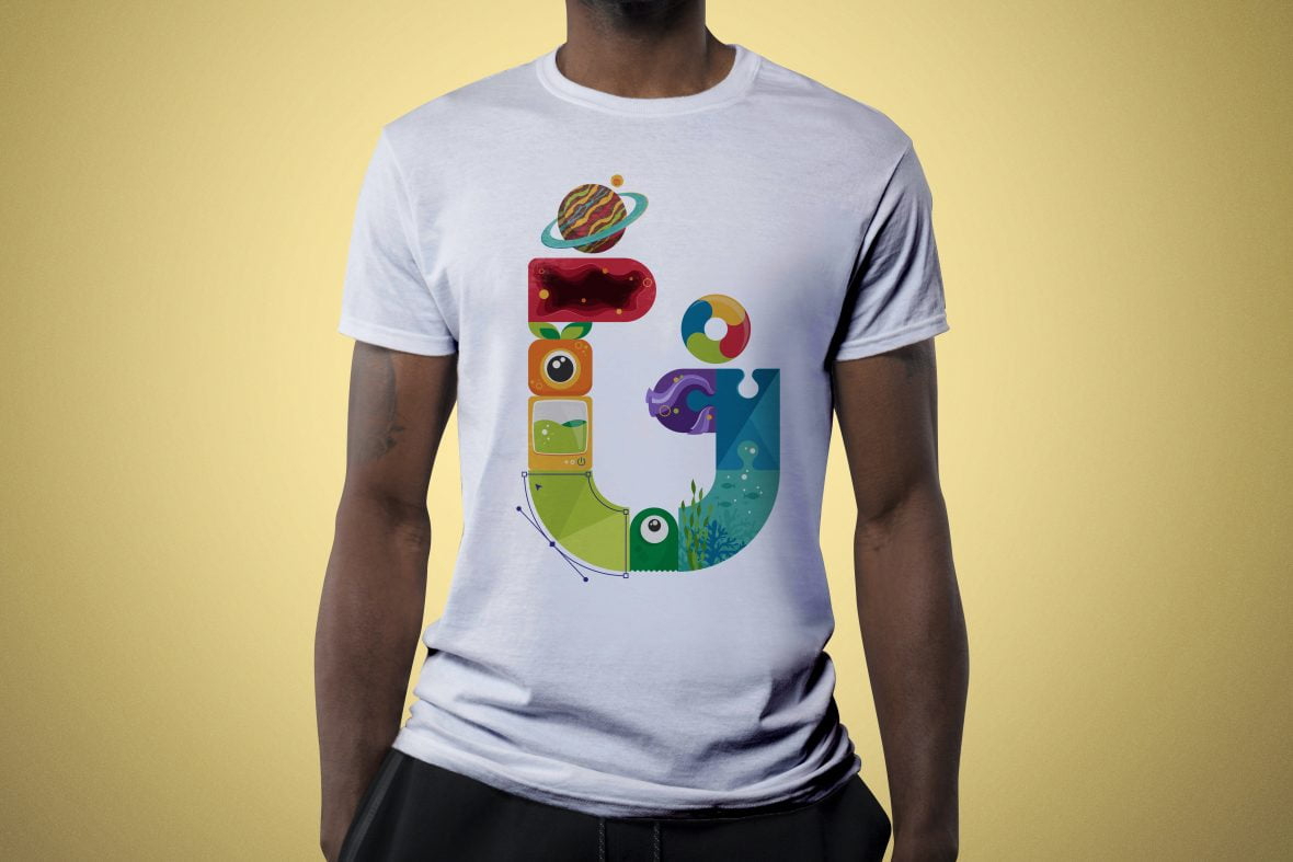 فایل موکاپ تی‌شرت با رنگ و پس‌زمینه قابل ویرایش - Editable Color and Background T-Shirt Mockup