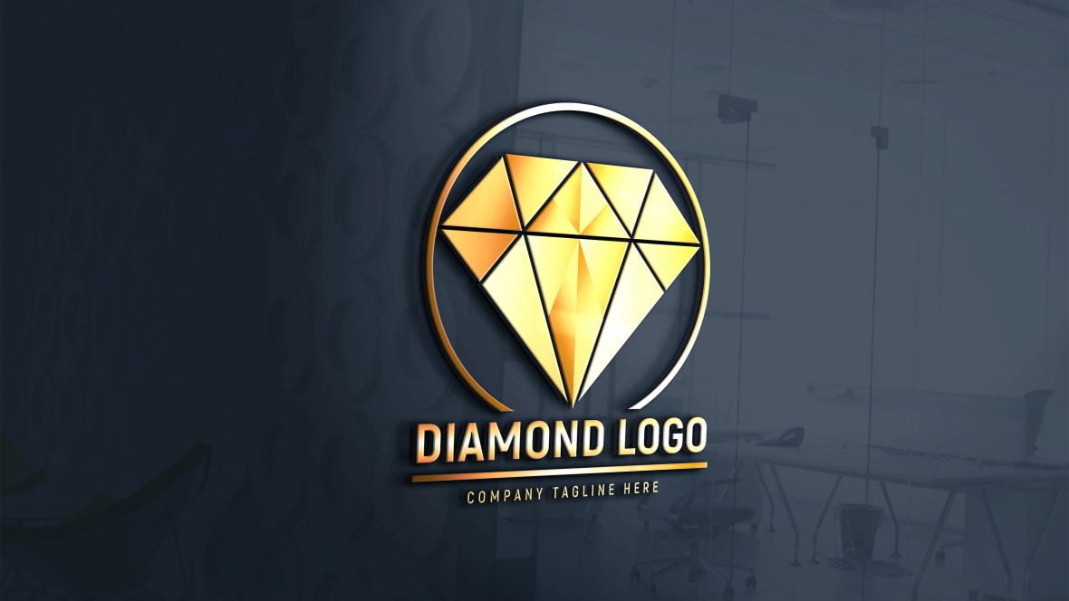 فایل طراحی لوگوی الماس قابل ویرایش - Editable Diamond Logo Design