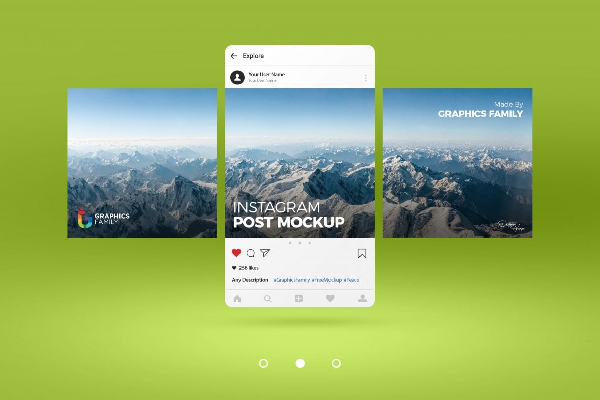 فایل موکاپ پست اینستاگرام قابل ویرایش - Editable Instagram Post Mockup