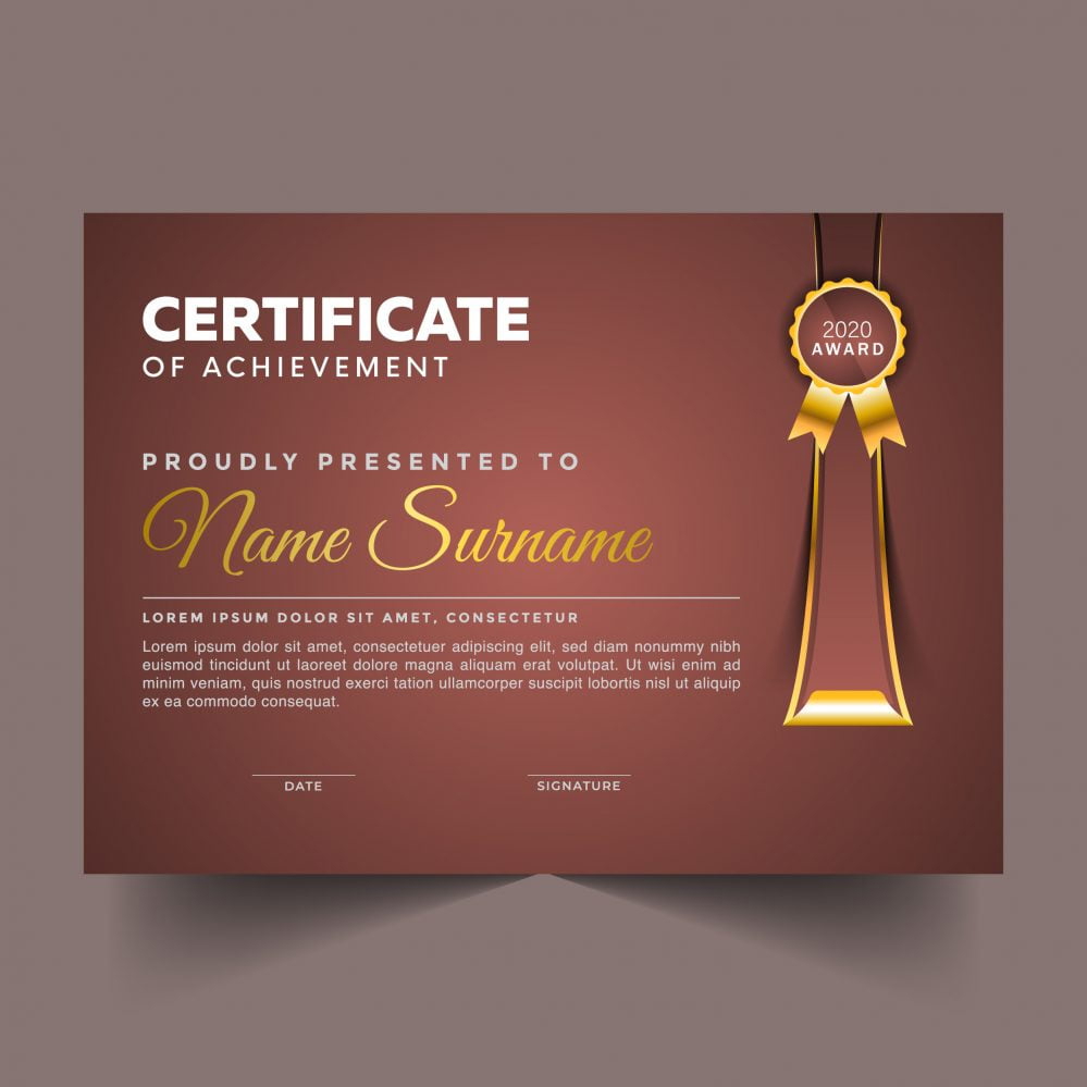 فایل طرح گواهی چشم انداز قابل ویرایش - Editable Landscape Certificate Design