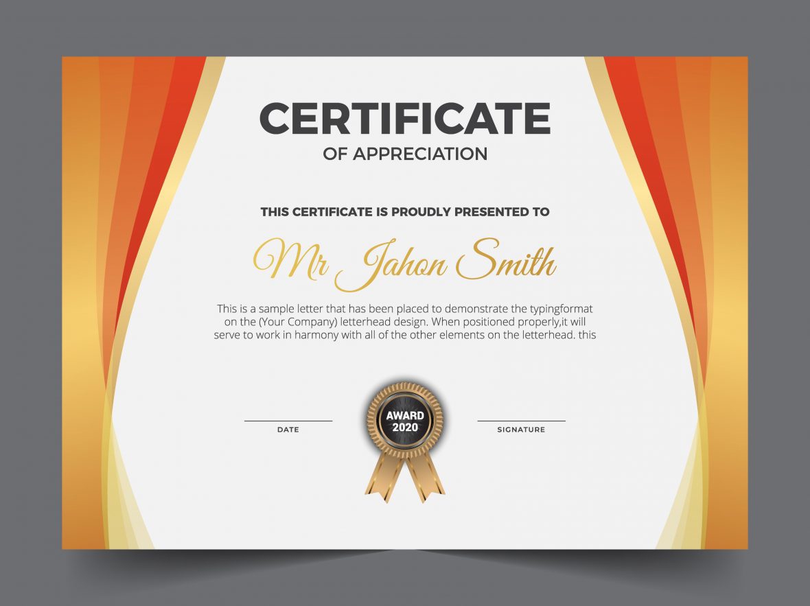 فایل الگوی وکتور دیپلم مدرن قابل ویرایش - Editable Modern Diploma Vector Template