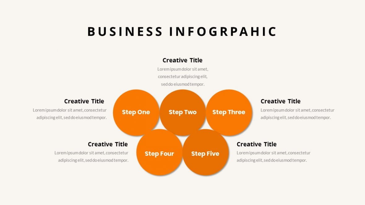 فایل عناصر گرد قابل ویرایش برای قالب اینفوگرافیک پاورپوینت - Editable Rounded Elements for Powerpoint Infographics Template