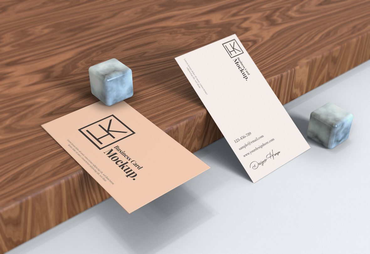فایل موکاپ کارت ویزیت زیبا - Elegant Business Card Mockup