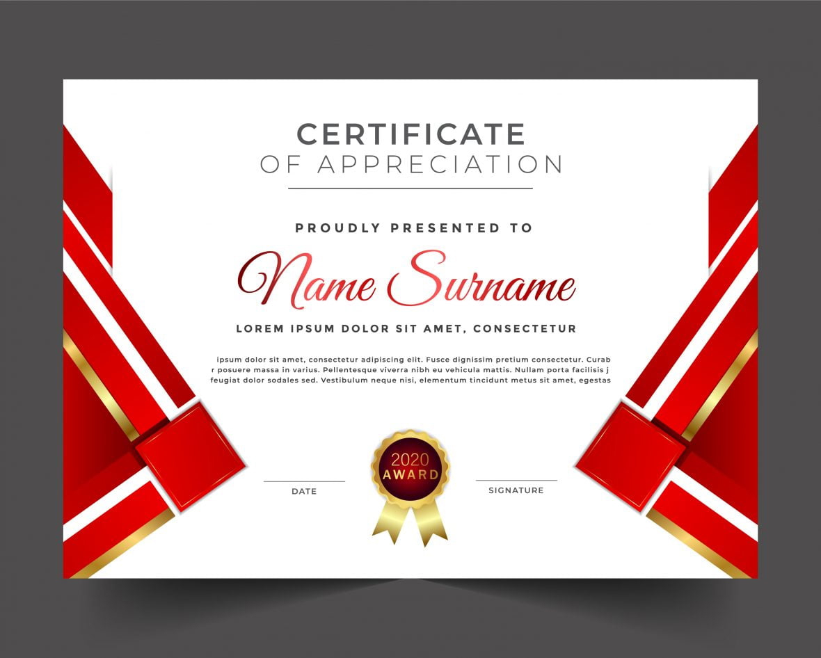 فایل الگوی گواهی زیبا - Elegant Certificate Template