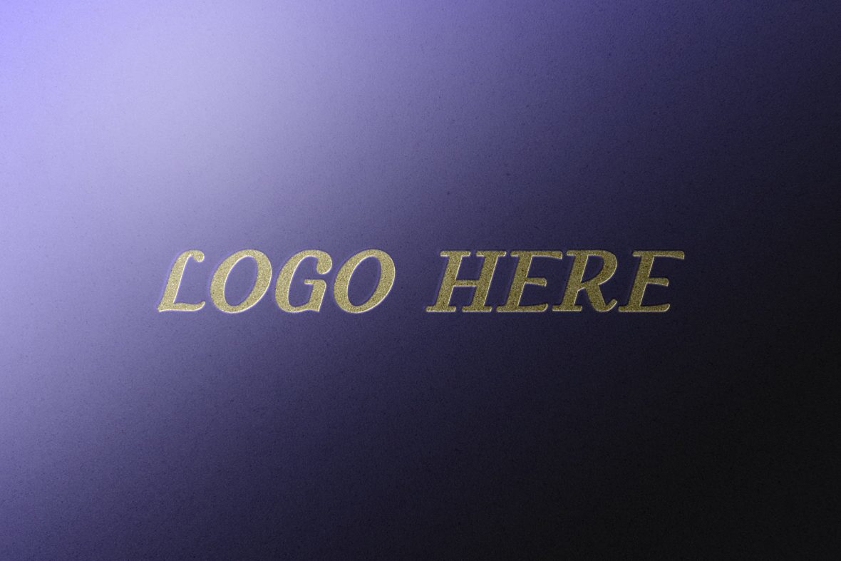 فایل موکاپ لوگو رنگی زیبا - Elegant Color Logo Mockup