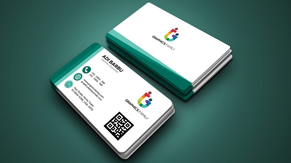 فایل قالب کارت ویزیت مدرن و زیبا به رنگ سبز - Elegant green modern business card template