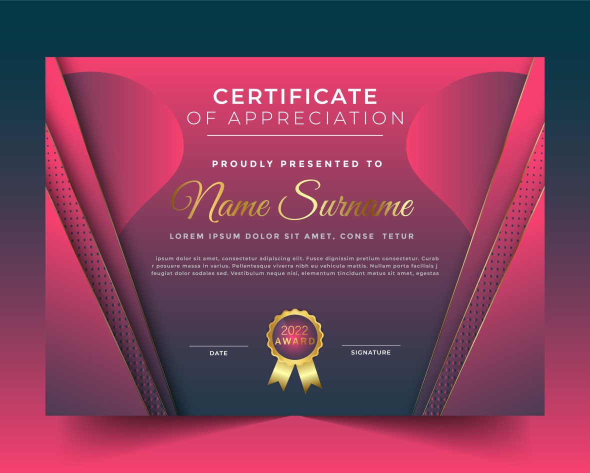 فایل سبک زیبا برای الگوی گواهی - Elegant Style for Certificate Template