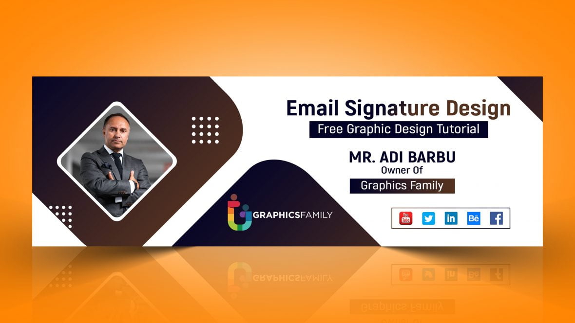 فایل امضای ایمیل با تصاویر، آیکون‌های شبکه‌های اجتماعی و لوگو - Email Signature with Images, Social Icons and Logo