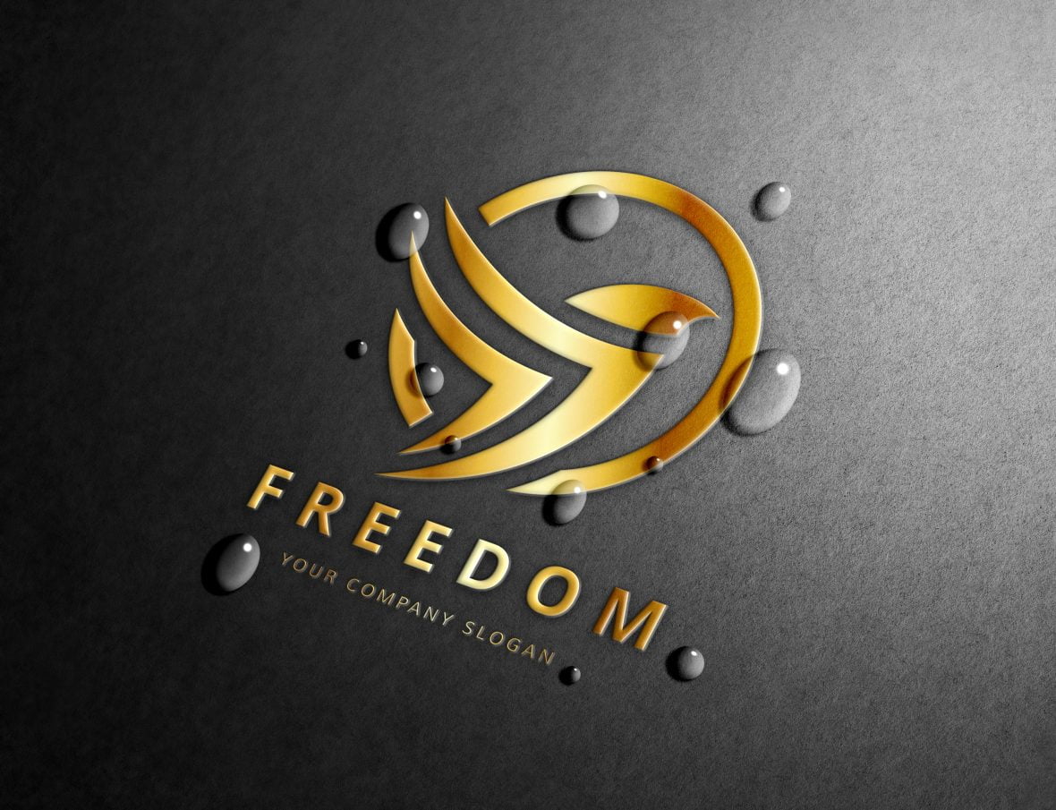 فایل موکاپ لوگو برجسته با قطرات آب - Embossed Logo Mockup with Water Drops