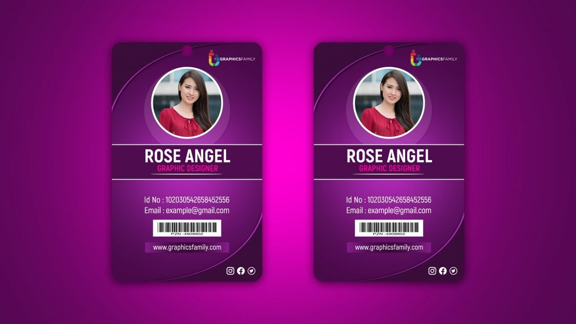 فایل طراحی کارت شناسایی کارمند - Employee Id Card Design