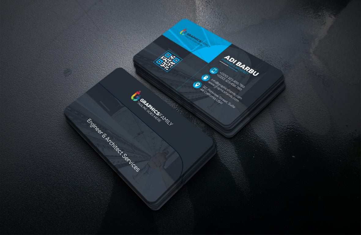 فایل الگوی طراحی کارت ویزیت مهندسی - Engineering Business Card Design Template