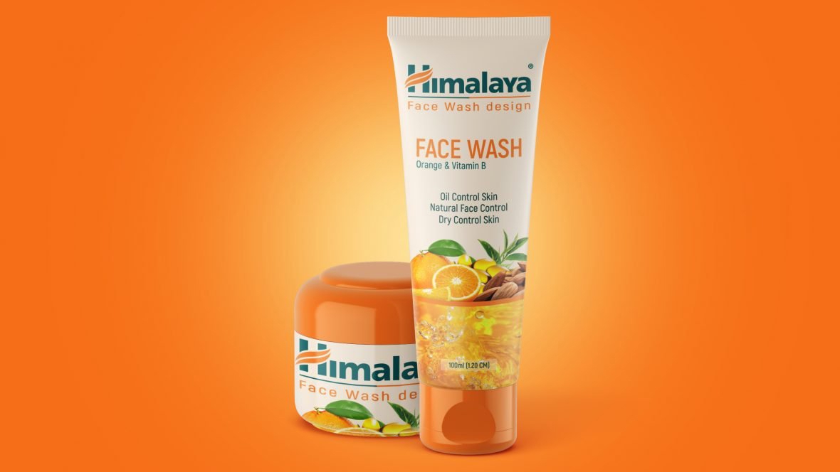 فایل الگوی طراحی بسته بندی محصول شوینده صورت - Face Wash Product Packaging Design Template