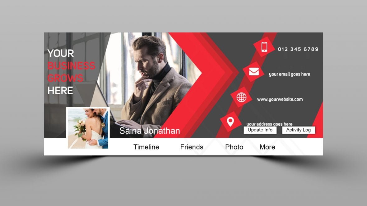 فایل کاور فیسبوک برای کسب و کار - Facebook Cover For Business
