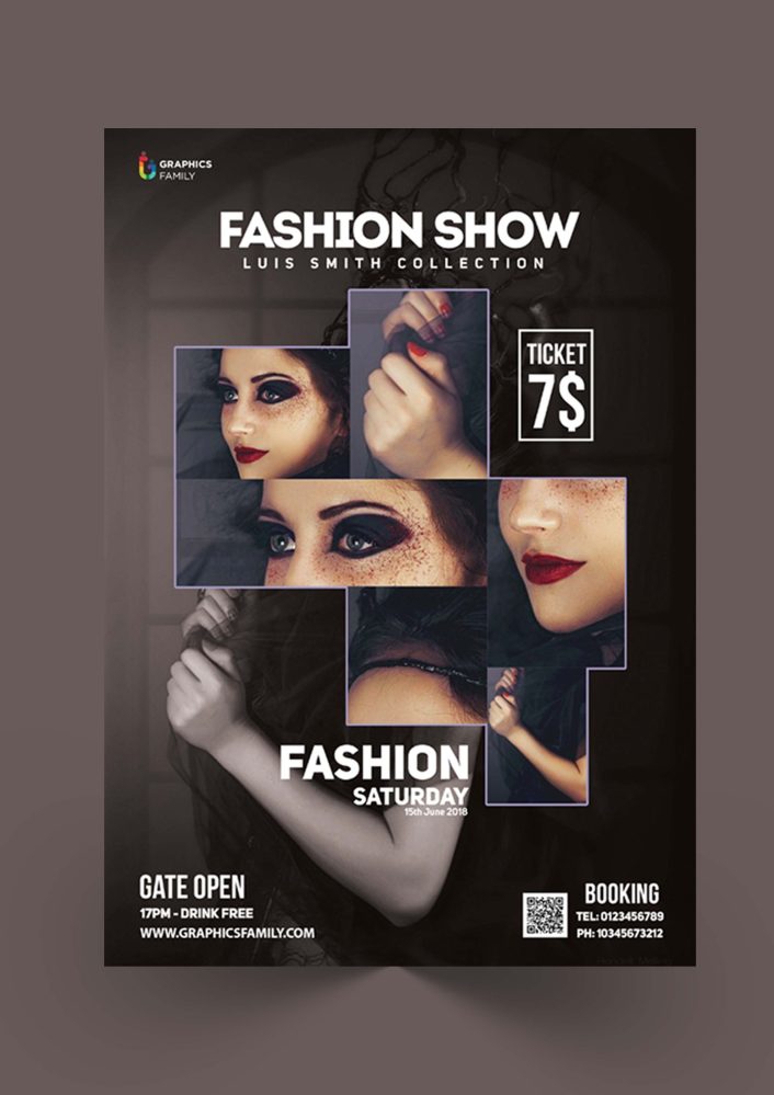 فایل الگوی طراحی بروشور مد - Fashion Flyer Design Template