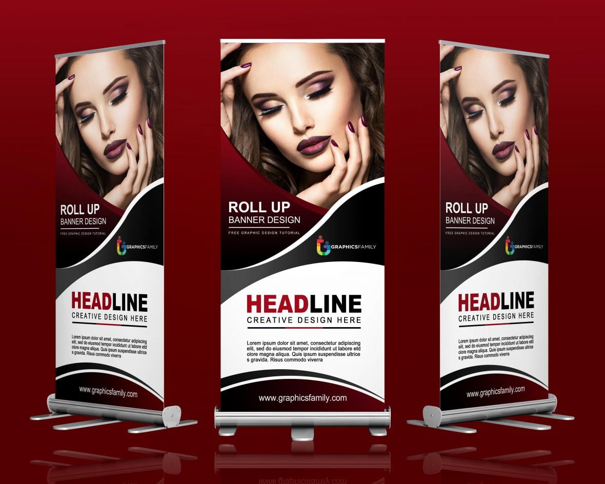 فایل طراحی بنر رول آپ فشن شو - Fashion Show Roll-Up Banner Design